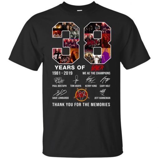 38th Years Of Slayer We Are The Champions 1981-2019 shirt