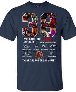 38th Years Of Slayer We Are The Champions 1981-2019 shirts