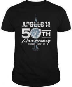 50th Anniversary Apollo 11 Moon Landing 1969 Shirt for NASA fans Featuring Saturn V Rocket