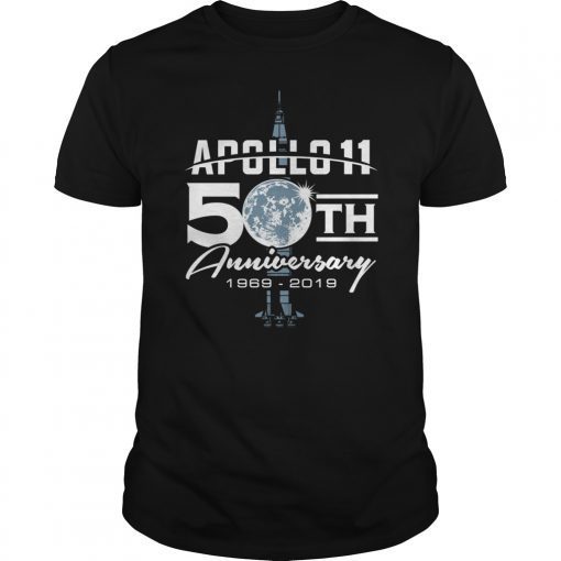 50th Anniversary Apollo 11 Moon Landing 1969 Shirt for NASA fans Featuring Saturn V Rocket