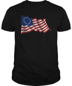America Betsy Ross Flag 1776 Vintage Distressed T-Shirt