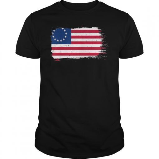 America Betsy Ross Flag 1776 Vintage T-Shirt