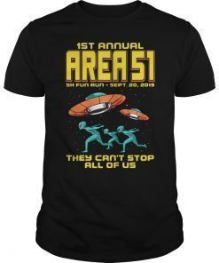 Annual Area 51 5K Fun Run Alien Raid Gift T-Shirt