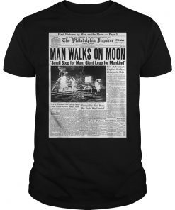 Apollo 11 50th Anniversary Shirt Moon Landing 1969 Newspaper