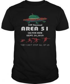 Area 51 5K Fun Run Gift Tees shirts