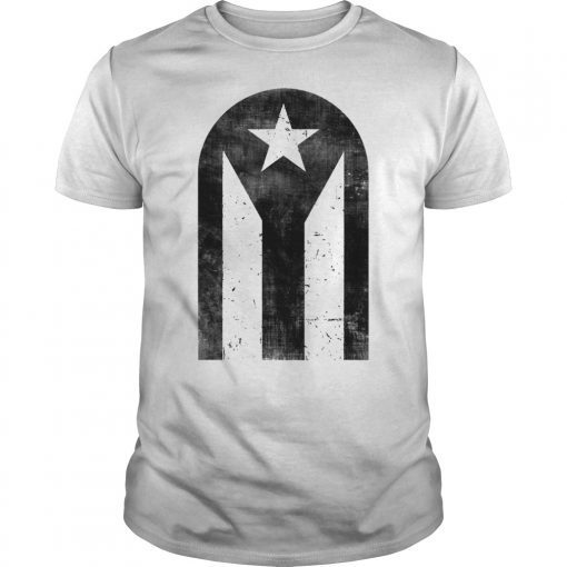 Bandera Negra Famosa Puerta de San Juan Puerto Rico Top Tee Shirt