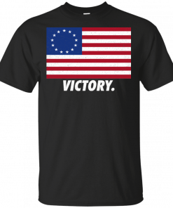 Betsy Ross Flag Victory Nine Line T-Shirt