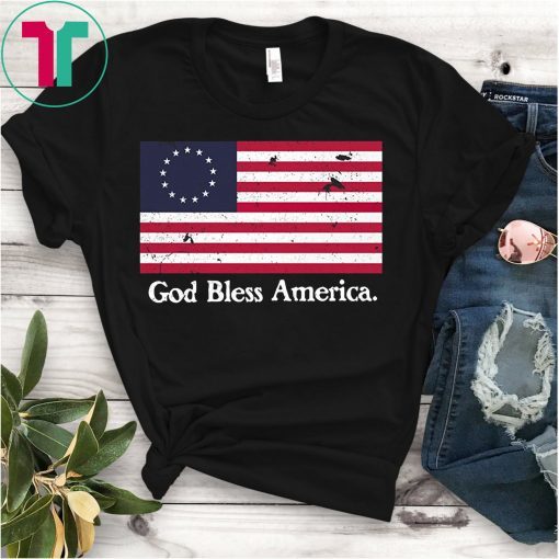 Betsy Ross God Bless Ameria Tee Shirt