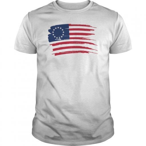 Betsy Ross Shirt 4th Of July American Flag 1776 Vintage T-Shirt