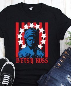Betsy ross making the first american flag shirt