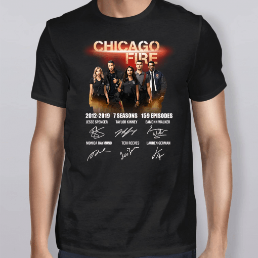 Chicago Fire 2012 2019 7 seasons Signatures Shirt