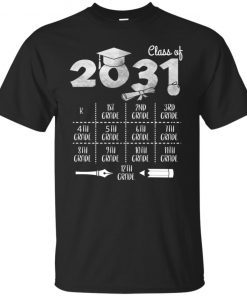 Class Of 2031 Back To School With Space For Check Marks shirt