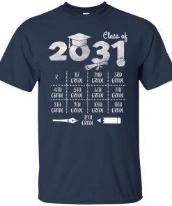 Class Of 2031 Back To School With Space For Check Marks shirts