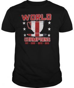Clever World Tea Time Champions Funny USA Ladies Mens Short-Sleeve Unisex T-Shirt