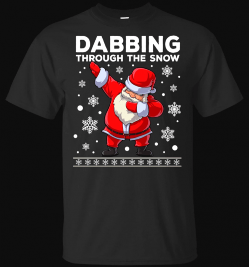 Dabbing Through The Snow-Santa Dab Christmas T-Shirt