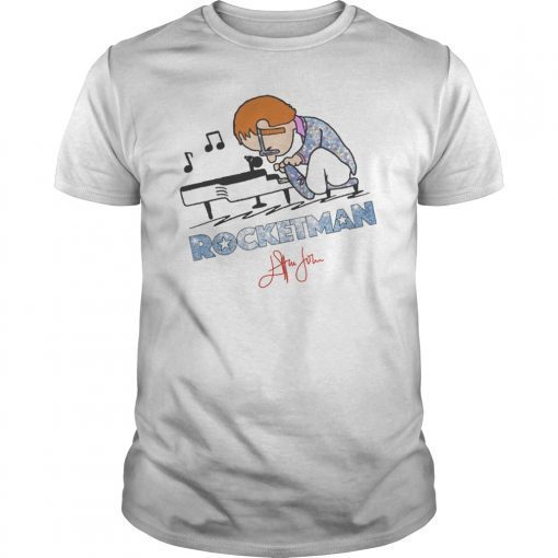 Diamond Elton John playing piano Rocketman signature Shirt