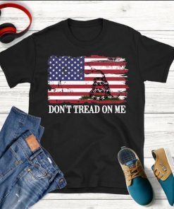 Dont Tread On Me Shirt Gadsden Flag Tee Short Sleeve Unisex T-Shirt