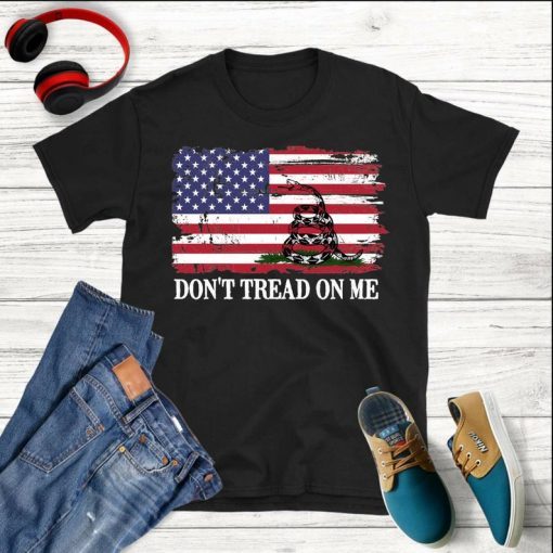 Dont Tread On Me Shirt Gadsden Flag Tee Short Sleeve Unisex T-Shirt