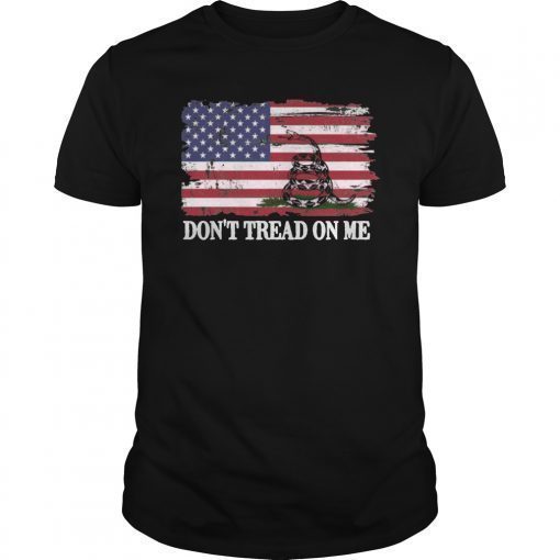 Dont Tread On Me Shirt Gadsden Flag Tee Short Sleeve Unisex T-Shirts