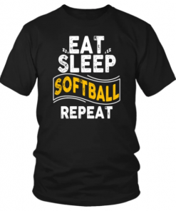 EAT SLEEP SOFTBALL REPEAT SHIRT