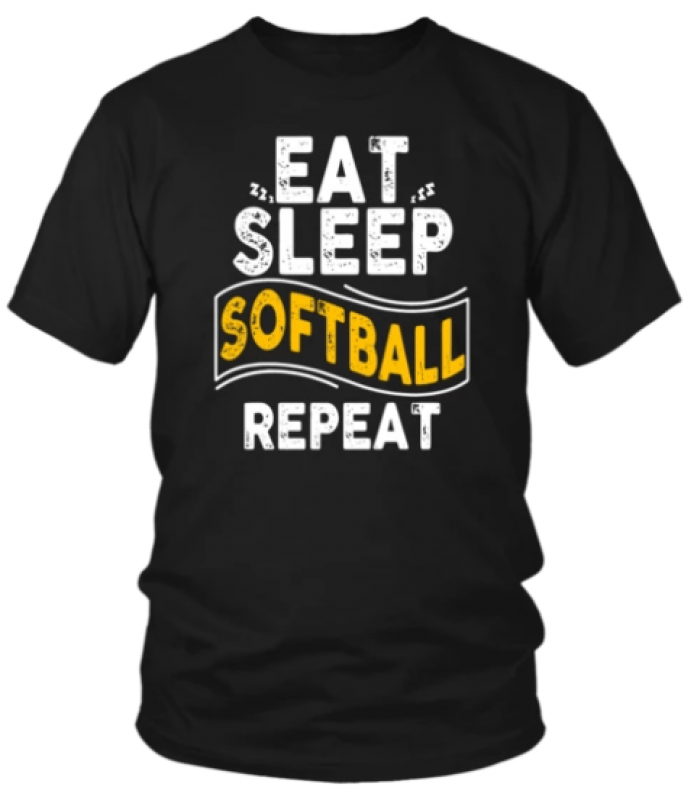 EAT SLEEP SOFTBALL REPEAT SHIRT