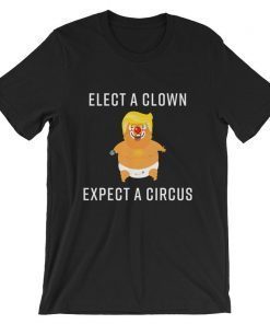 Elect a Clown Expect A Circus T-Shirt for Men and Women, Baby Trump Blimp Shirt, Anti Trump Shirt, Political T-Shirt, Anti Trump Tee Shirt