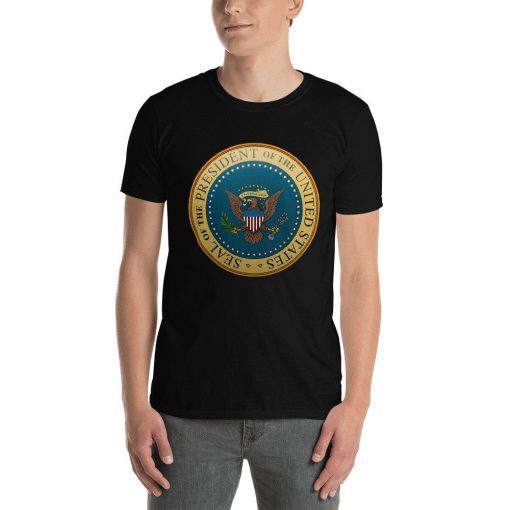 Fake Presidential Seal Anti Trump Navy Short-Sleeve Unisex T-Shirt