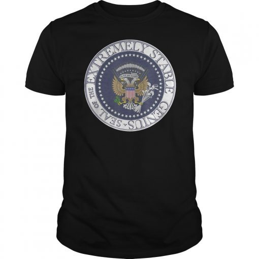 Fake Presidential Seal Trump Parody Extremely Stable Genius T-Shirt