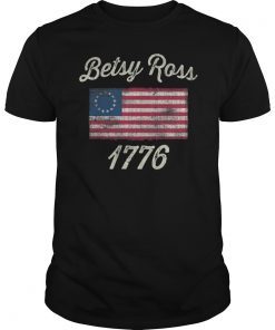 God Bless America Betsy Ross Flag 1776 Vintage T-Shirt