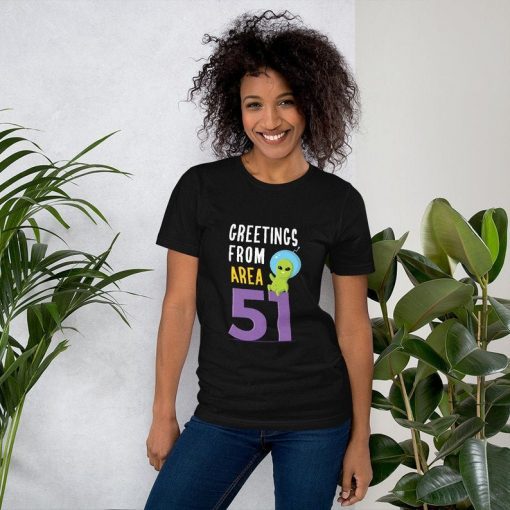 Greetings From Area 51 Short Sleeve Unisex T-Shirt