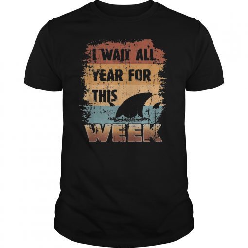 I wait all year for this Week vintage Shark Fan T-Shirt