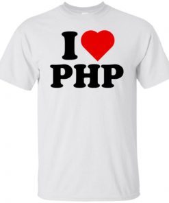 Justin Jackson I Love PHP shirts