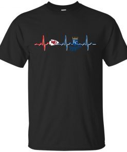 Kansas City Chiefs Kansas City Royals Heartbeat T-Shirt