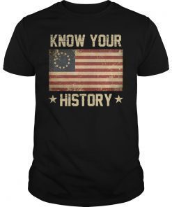 Know Your History Betsy Ross Vintage American Flag T-Shirt