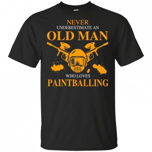 Never Underestimate An Old Man Who Loves Paintballing T-Shirt