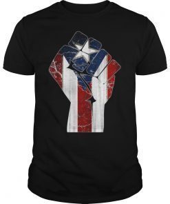 Puerto Rico Resiste Boricua Flag TShirt Fist T-Shirt