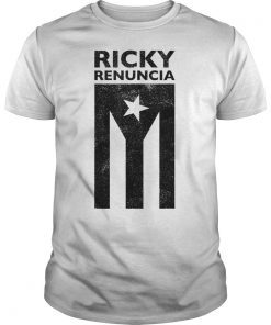 Ricky Renuncia Bandera Negra Puerto Tee shirt