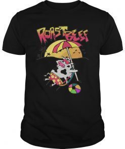 Roast Beef T-Shirt Things Roastbeef Real Fans Cow on Beach Shirt