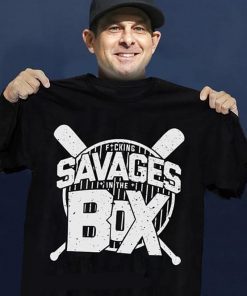 Savages in the box new york yankees t-shirt