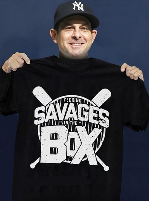 Savages in the box new york yankees t-shirt