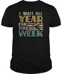 Shark T-Shirt I Wait All Year For This WeekFunny Gift T-Shirt