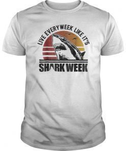 Shark Week Live Every Week Like It's Vintage Graphic T-Shirt
