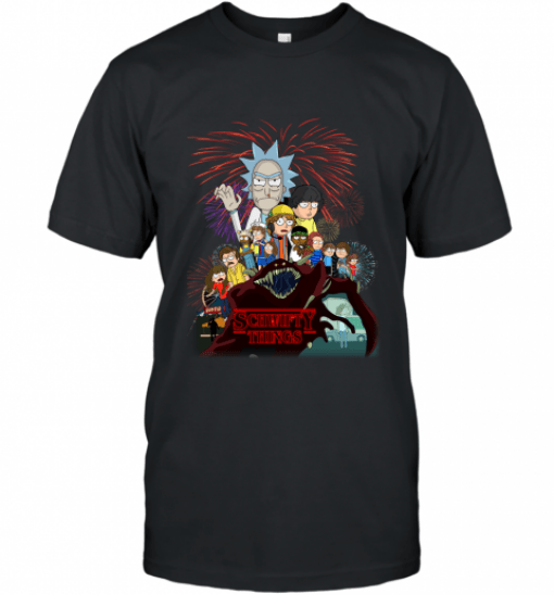 Stranger Things 3 Rick And Morty Schwifty Things Character Shirt T-Shirt