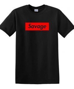 Supreme Savage Box Logo T Shirt 21 Savage men t shirt, Supreme Box Savage shirt