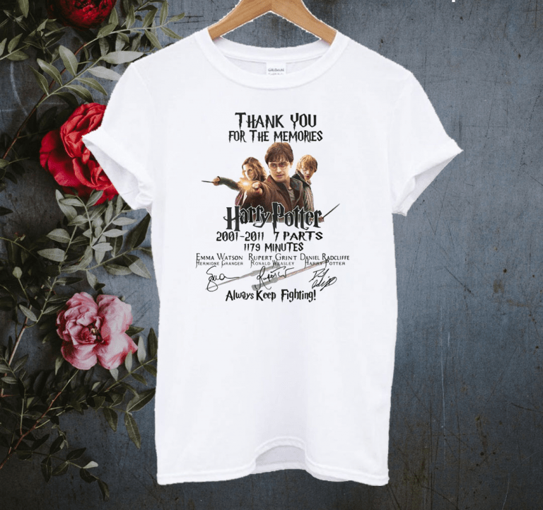 Thank you for the memories Harry Potter always keep fighting T-shirt