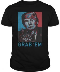 Trump Cat T-Shirt Grab 'Em Cat Funny Tee