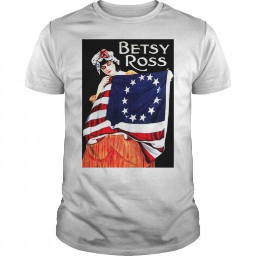 USA Betsy Ross American Flag Shirt Art-13 Original Colonies Tee