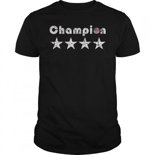 USA Women Soccer World Champions 2019 4 Stars T-Shirt Golden Cup T-Shirt