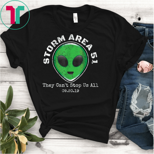 Vintage Storm Area 51 Green Alien Head T-Shirt