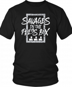 Savages In The Press Box Baseball Shirt